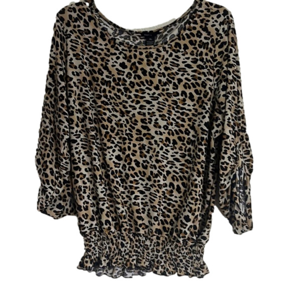 thesis Tops - ⭐️ 3/$25 ⭐️ cheetah print blouse size XL